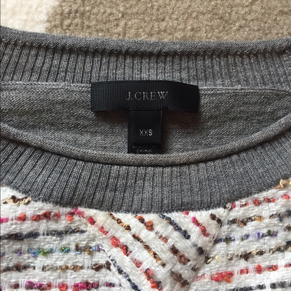❌SOLD❌ JCrew Tweed Front Merino Baseball Sweater - Picture 7 of 8