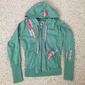Free people zip up hoodie