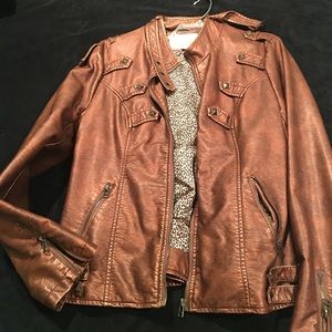 BKE brown leather jacket