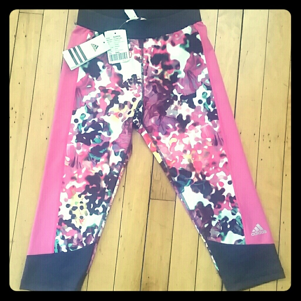 Adidas floral capris