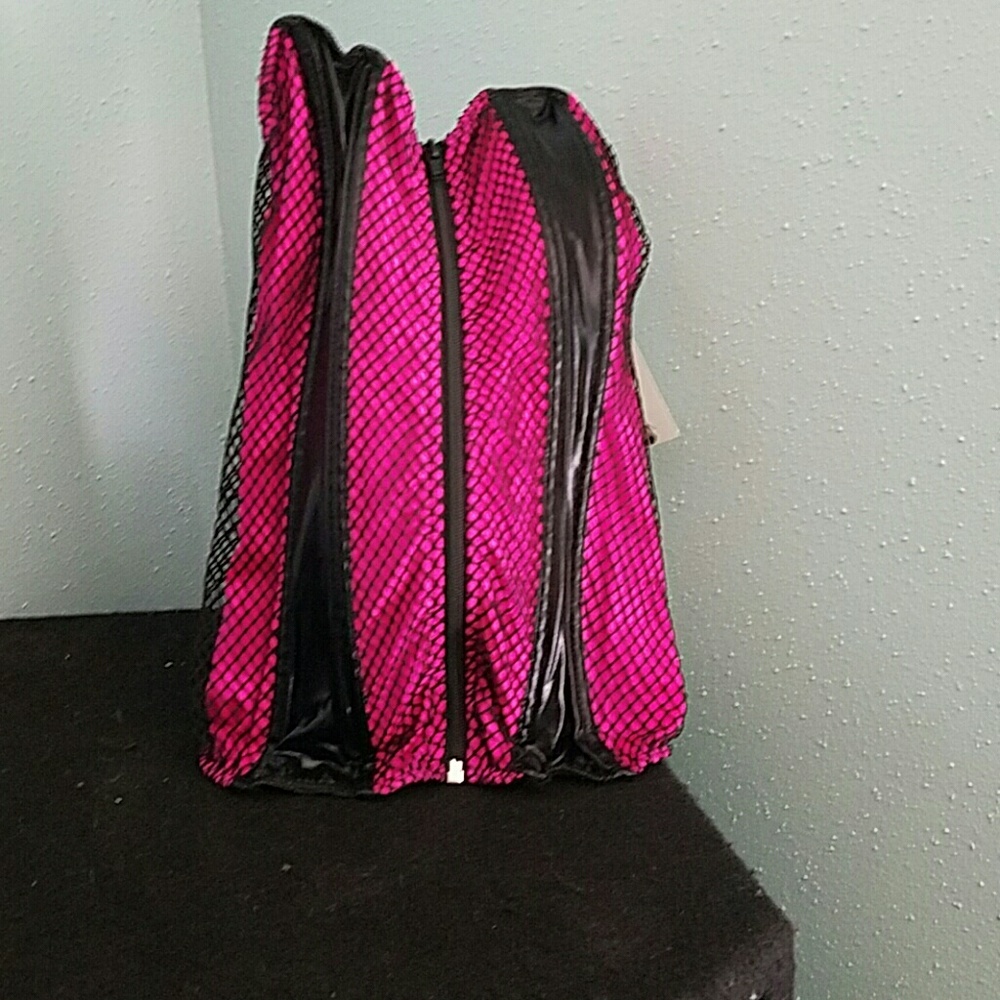Slim wear small neon pink bustier