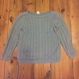 Grey boatneck sweater