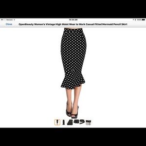 NWOT Women's High Waisted Vintage Pencil Skirt