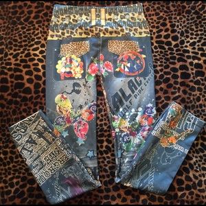 Fun and funky high fashion stretch leggings