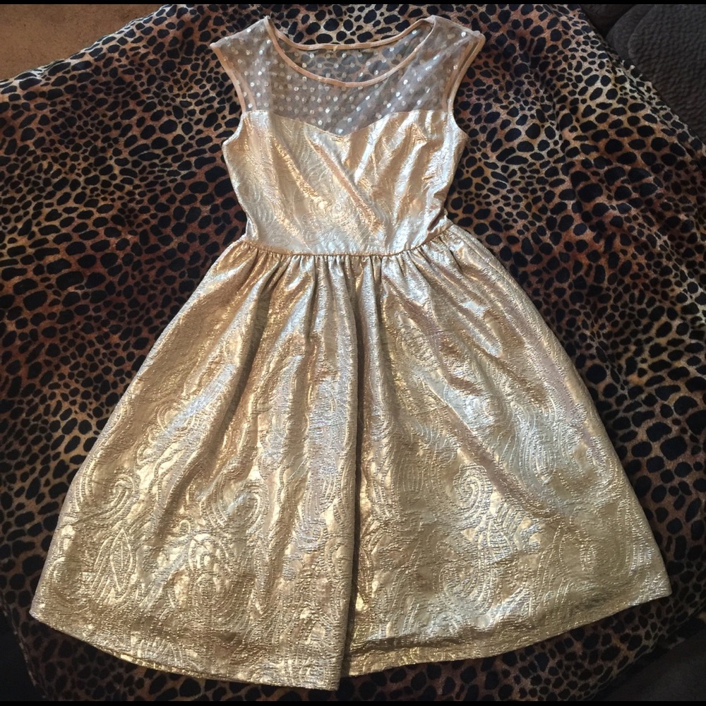 Gold party dress