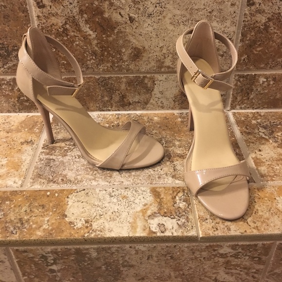 Mossimo Shoes - Mossimo Nude Ankle Strap Heels