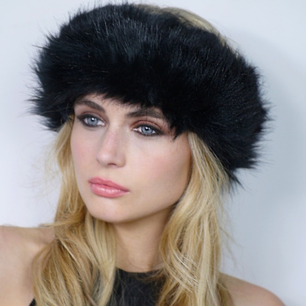 Rabbit Fur Head Wrap