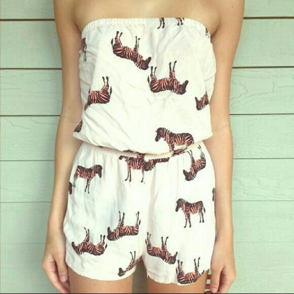 Aerie Zebra Print Romper