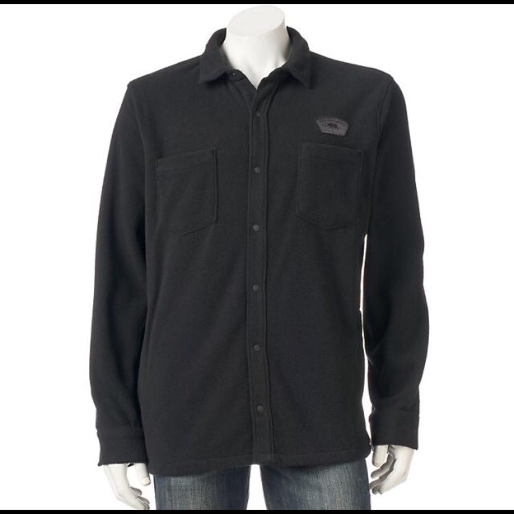 Vans Black Fleece Button Down