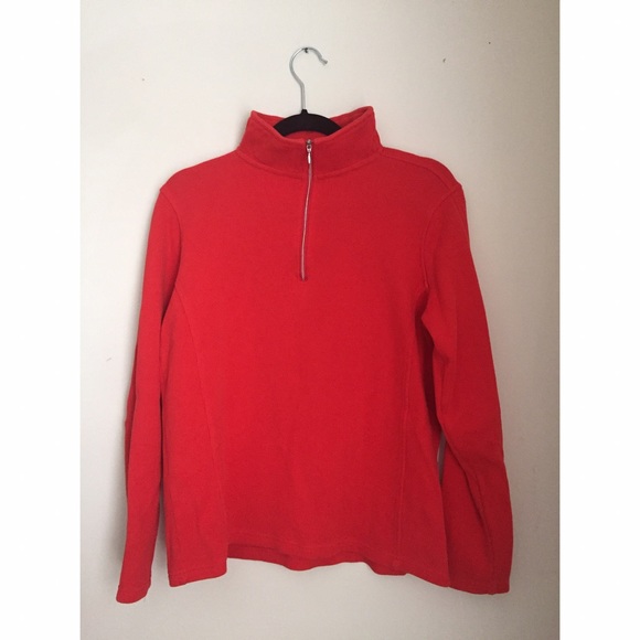 Orvis 1/4 Zip Red Pullover Sweater - Picture 1 of 3