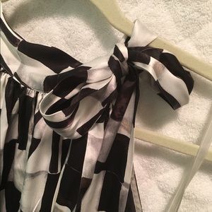White House Black Market silk tank with tie