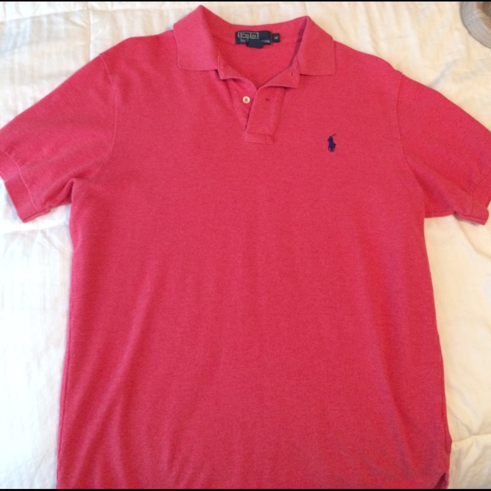Salmon Colored Short Sleeve Polo