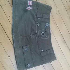 Army green Diesel micro skirt