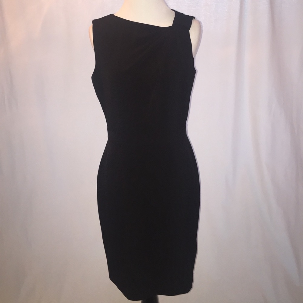 Tahari Asymmetric Neckline Dress