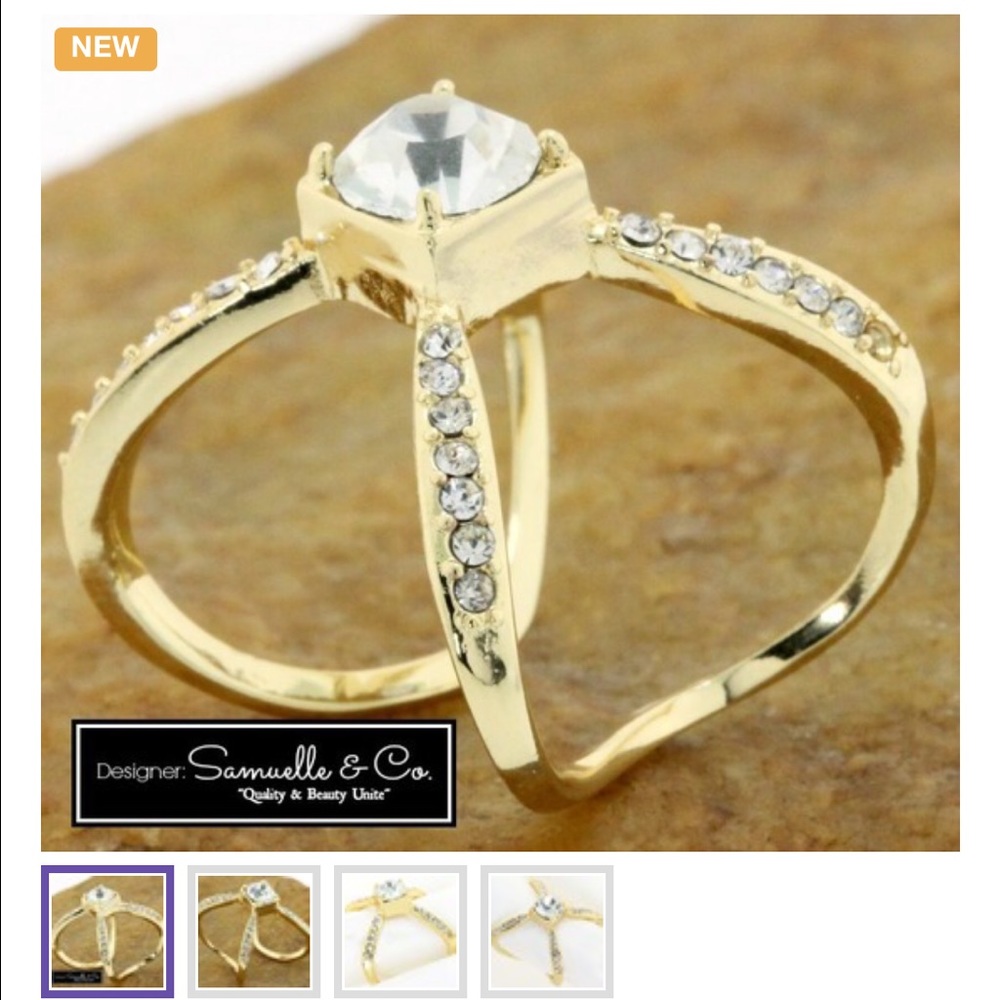 1.75ctw White Topaz Designer Samuelle And Co. Ring