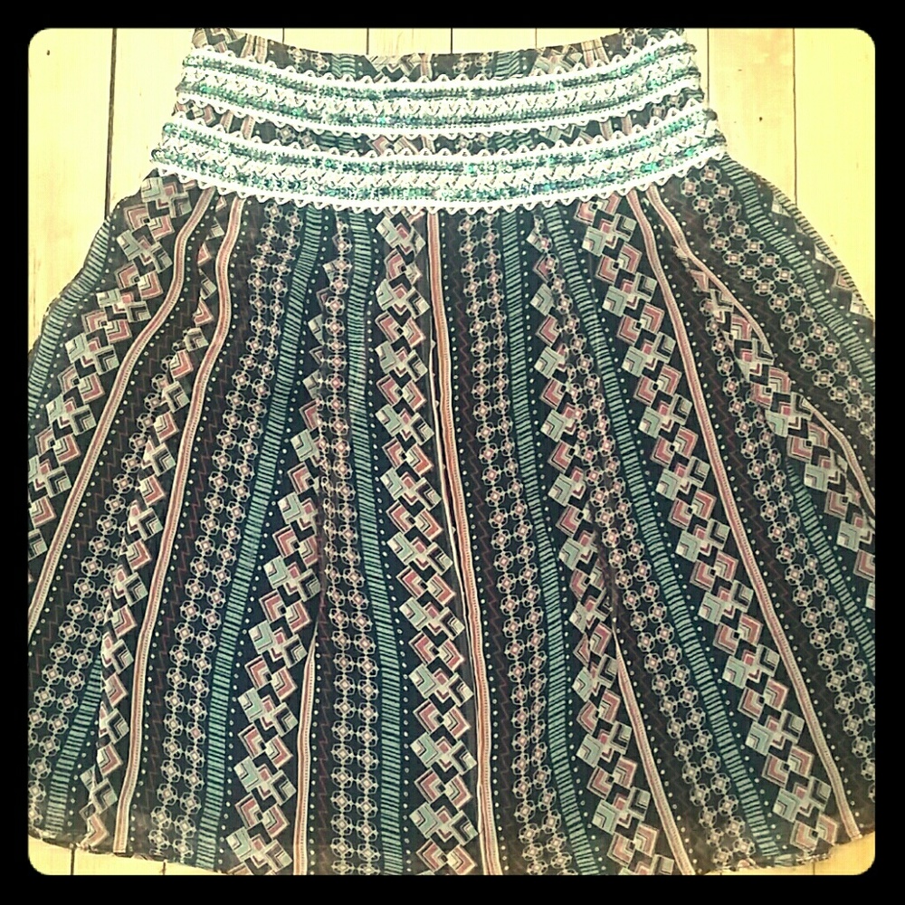Free People pattern skirt