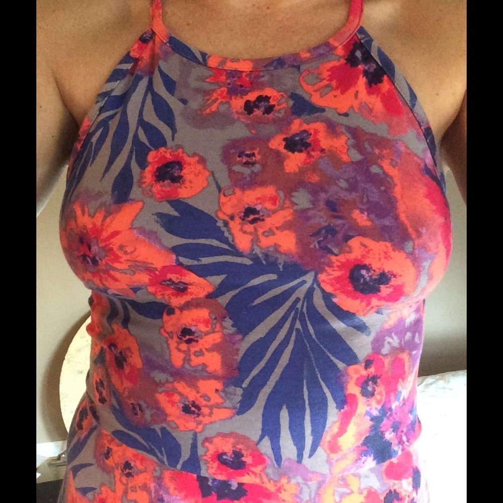 Bright floral midi