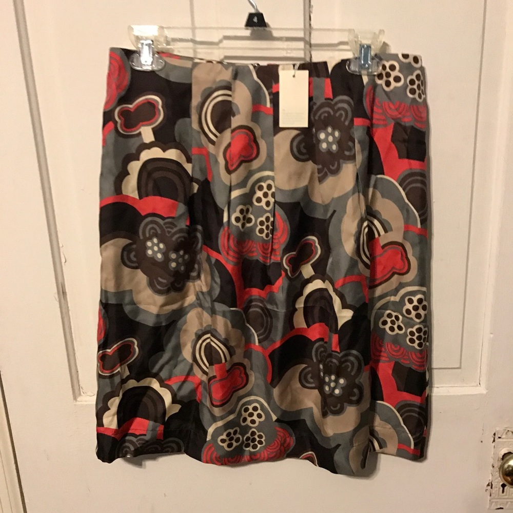 NWT Boden silk skirt 6 long