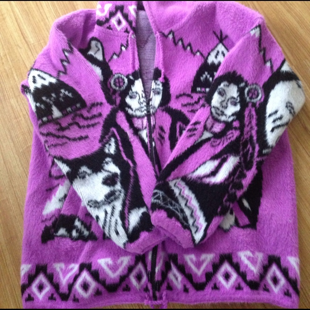 Sale❤️Artesanias wool zip hoodie sweater - Picture 2 of 8