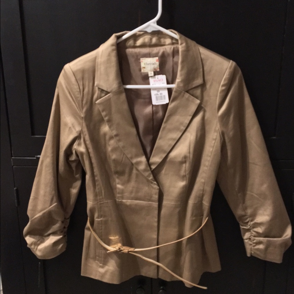 Tan Blazer with Belt