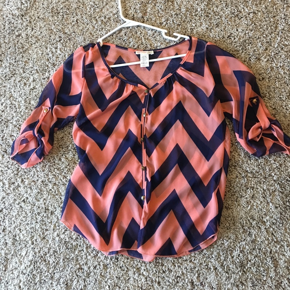 Chevron Print Blouse