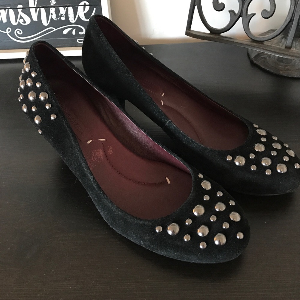 BCBG Black Studded Pumps. Size 8 1/2.