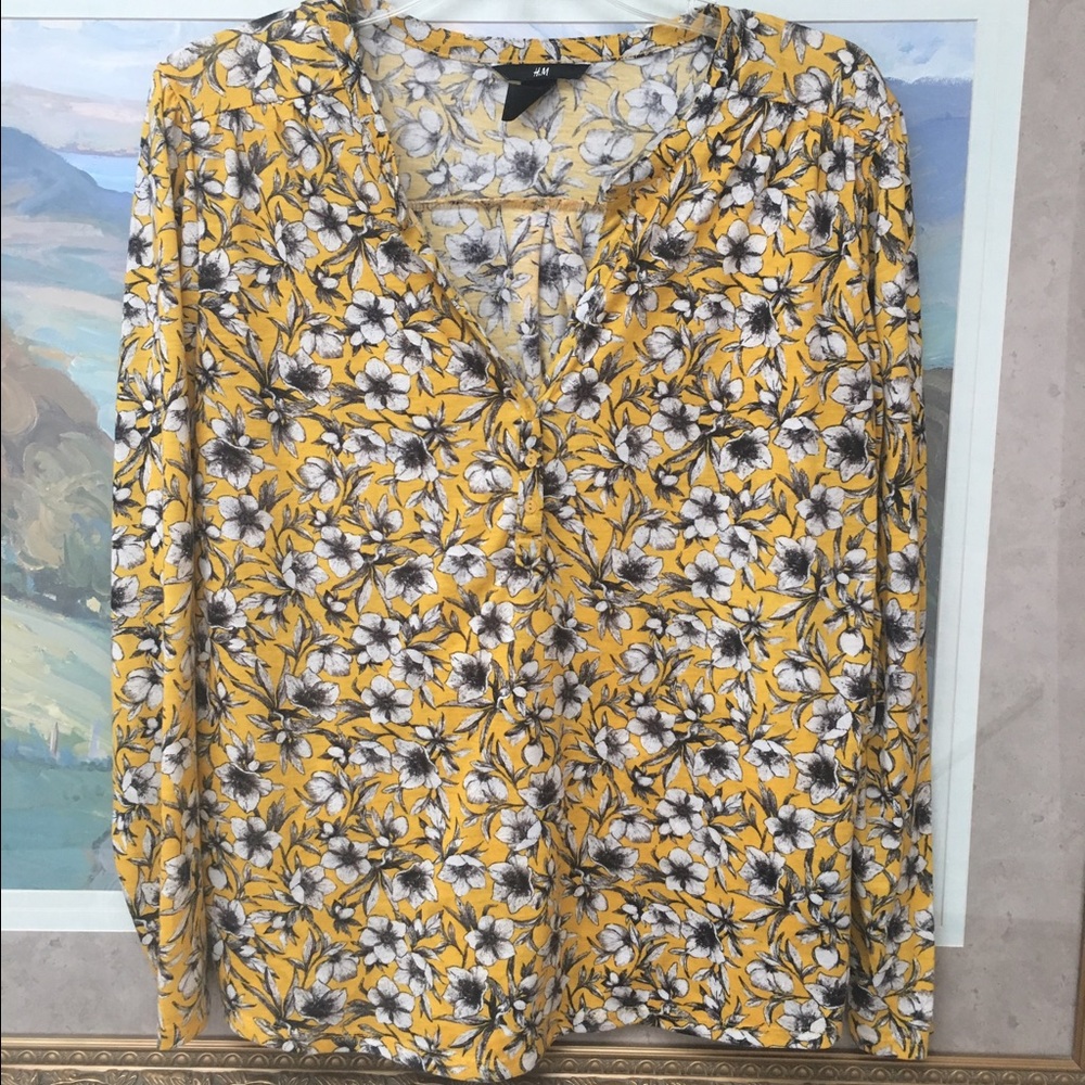 Yellow Floral Top