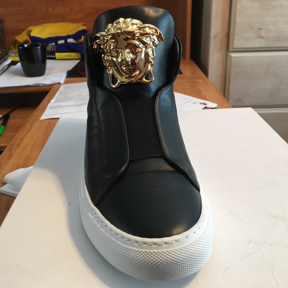 Black  Palazzo High top sneakers for Women.