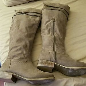 Tan riding boots