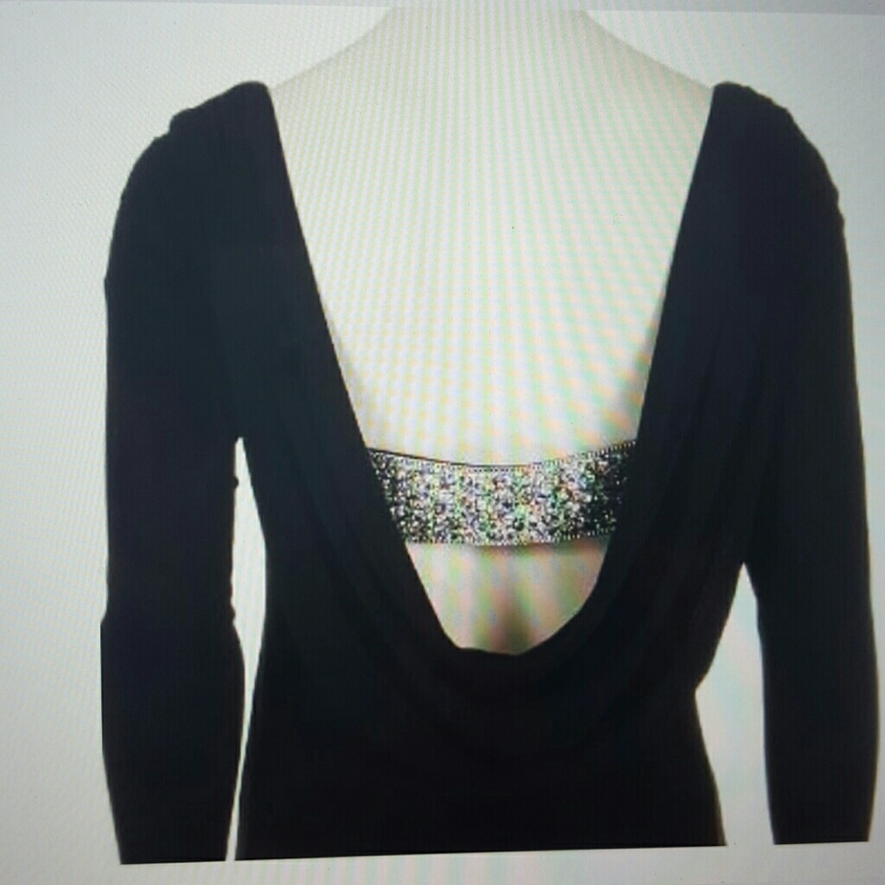 Sexy long sleeve black blouse