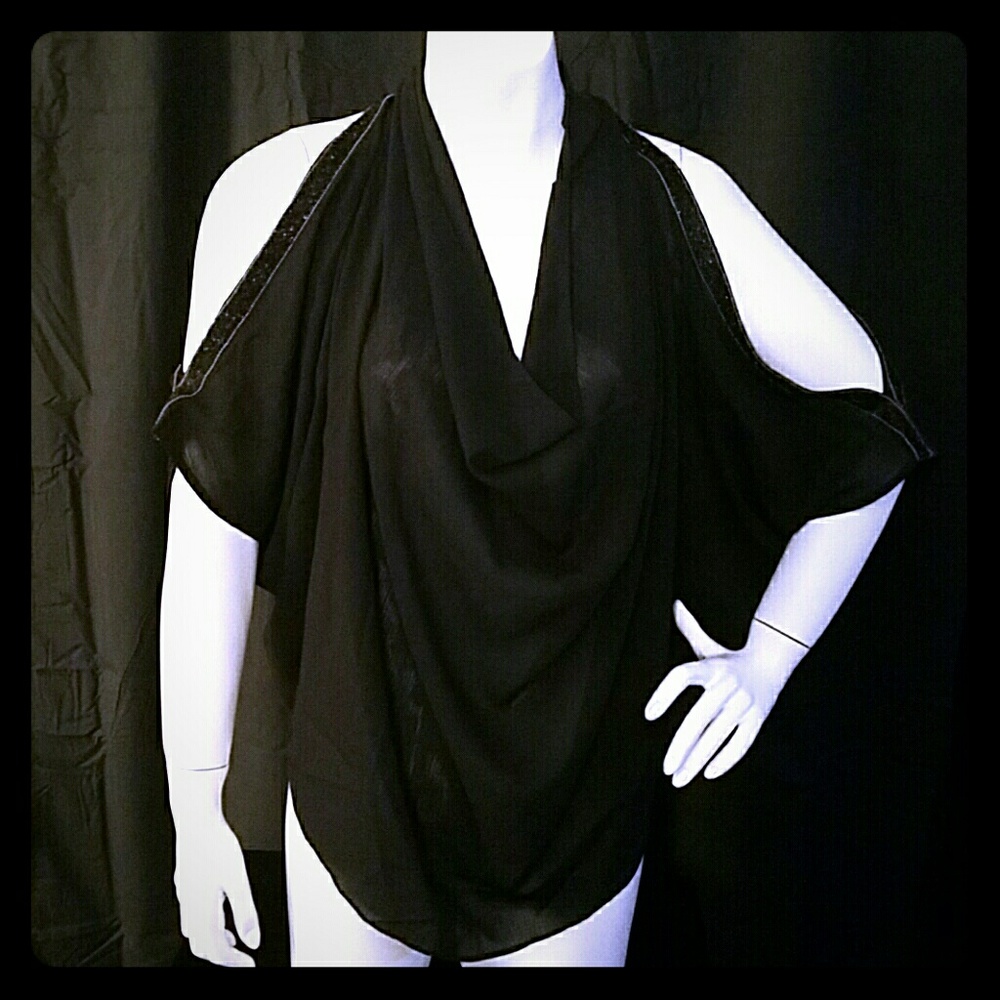 NWT bishop + young Ana Cowl Neck Top Medium