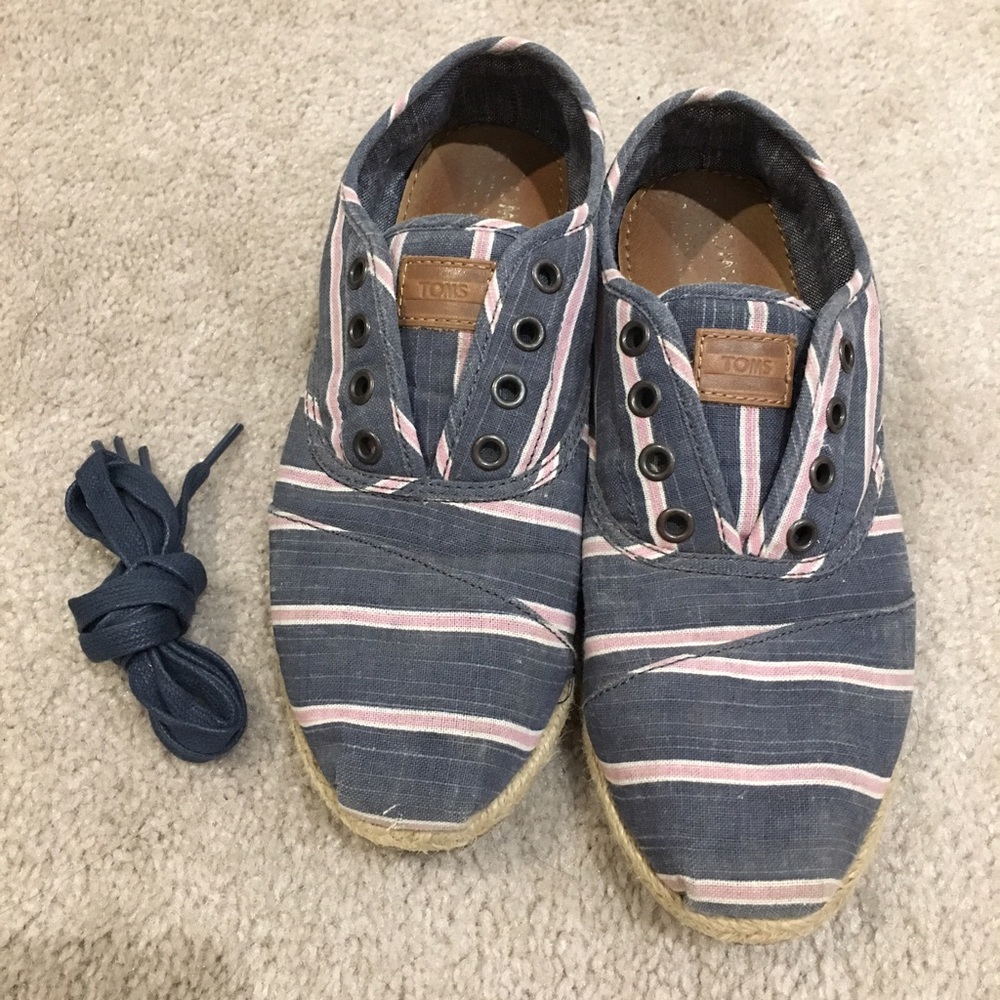 Toms Classic Striped Cordones Canvas