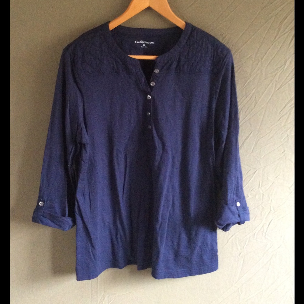 Croft & Barrow 3/4 length sleeve top