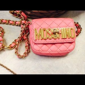 Moschino pink mini crossbody bag-AUTHENTIC