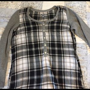 Plaid thermal night shirt