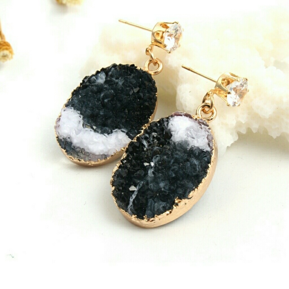 New gorgeous Druzy crystal earrings