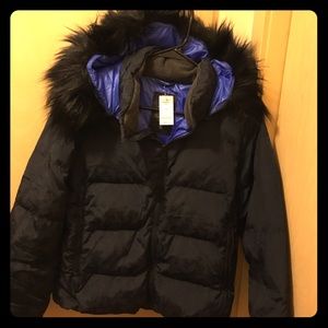 Gap Women's Winter Puffer Jacket Faux Fur Hood