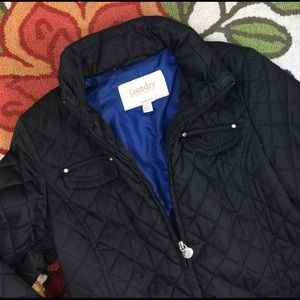 Black Quilted Spring/lightweight Winter Jacket