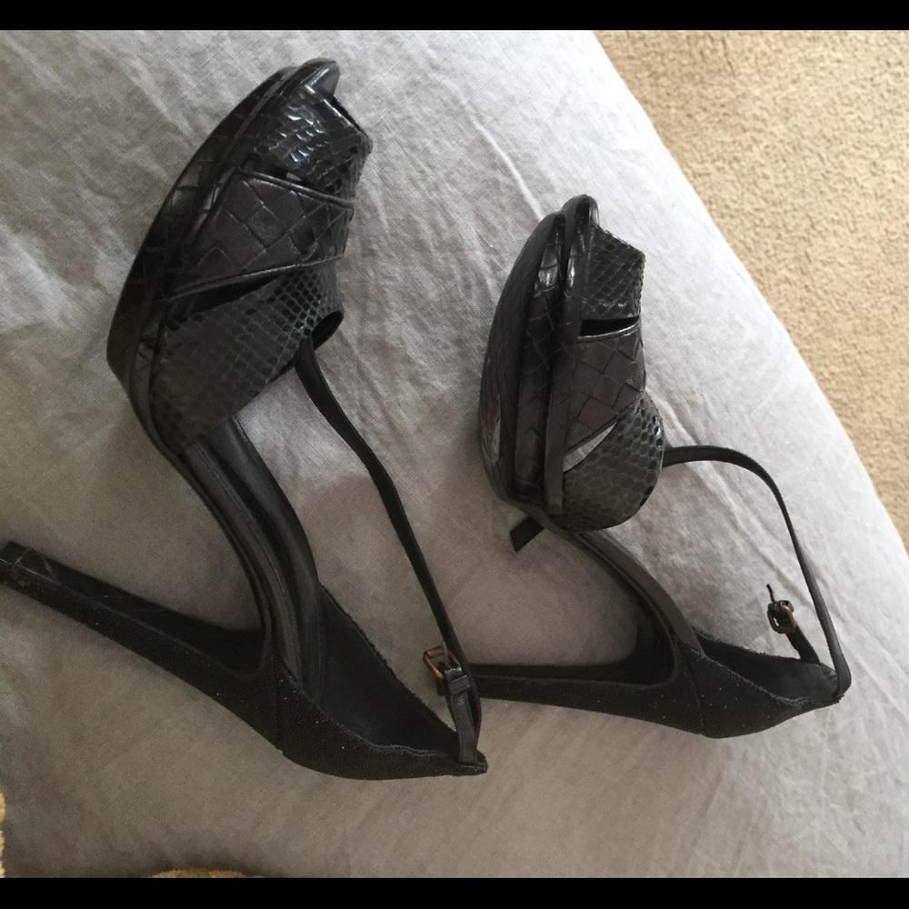 Bottega Veneta snake skin heels