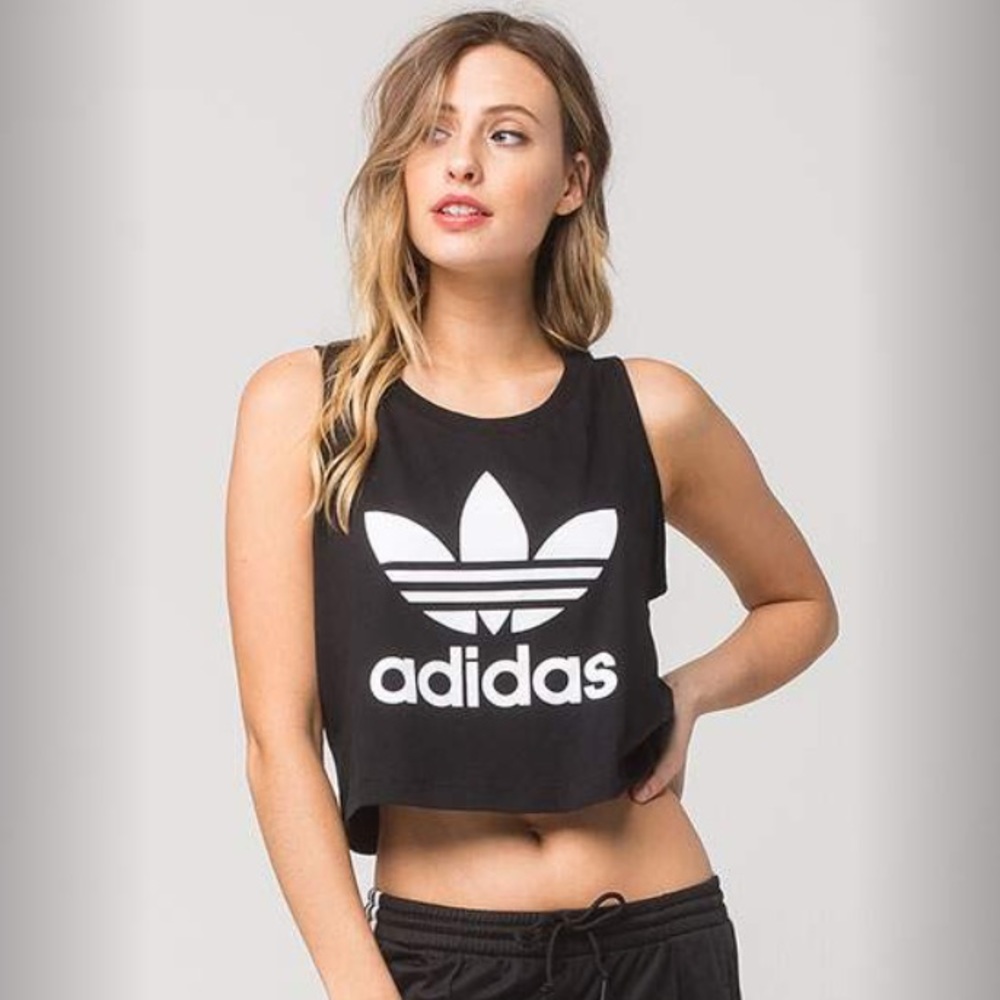Adidas Cropped Trefoil Tank Top
