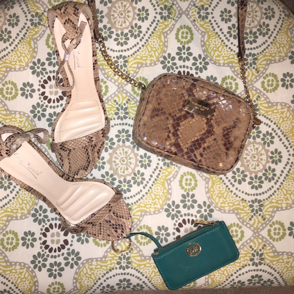 Michael Kors snakeskin cross body