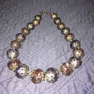 New Leslie Danzis silver plated and stone necklace