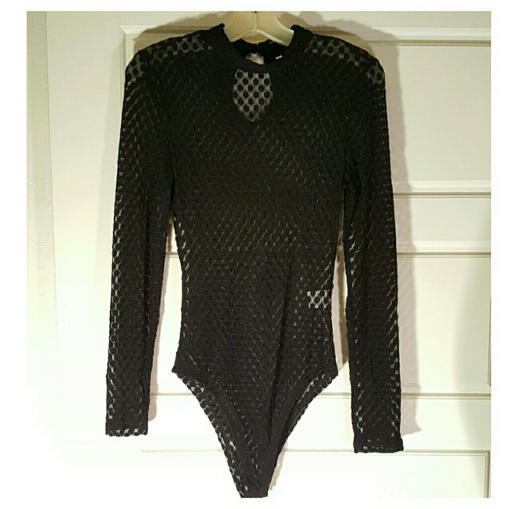 💗LAST ONE 💗 Black Mesh Bodysuit - Picture 3 of 5