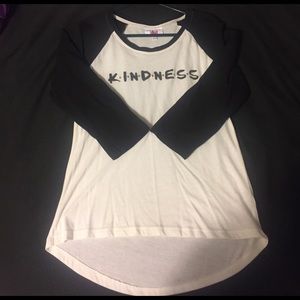 kindness hi-lo baseball tee
