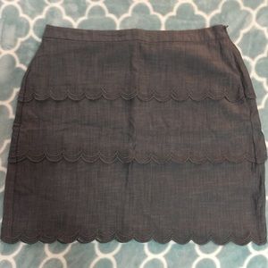 Banana Republic Size 8P Gray Pencil Skirt 18" Long