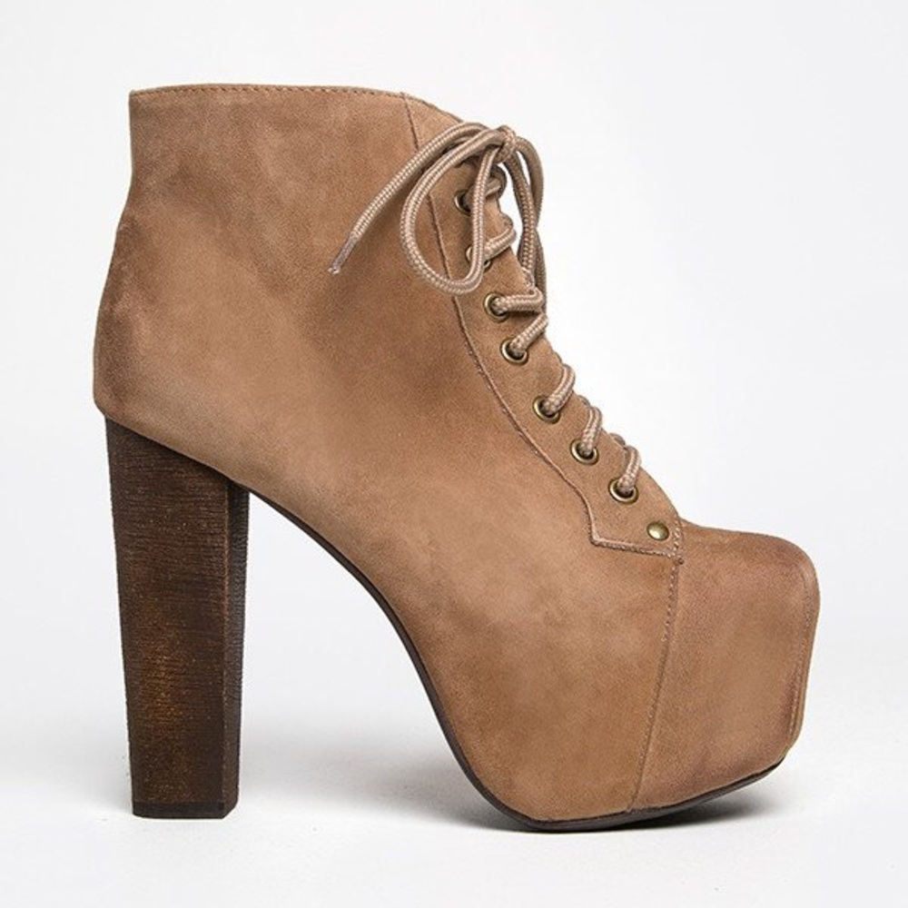Jeffrey Campbell Lita Booties - Tan Suede