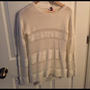 White detailed sweater