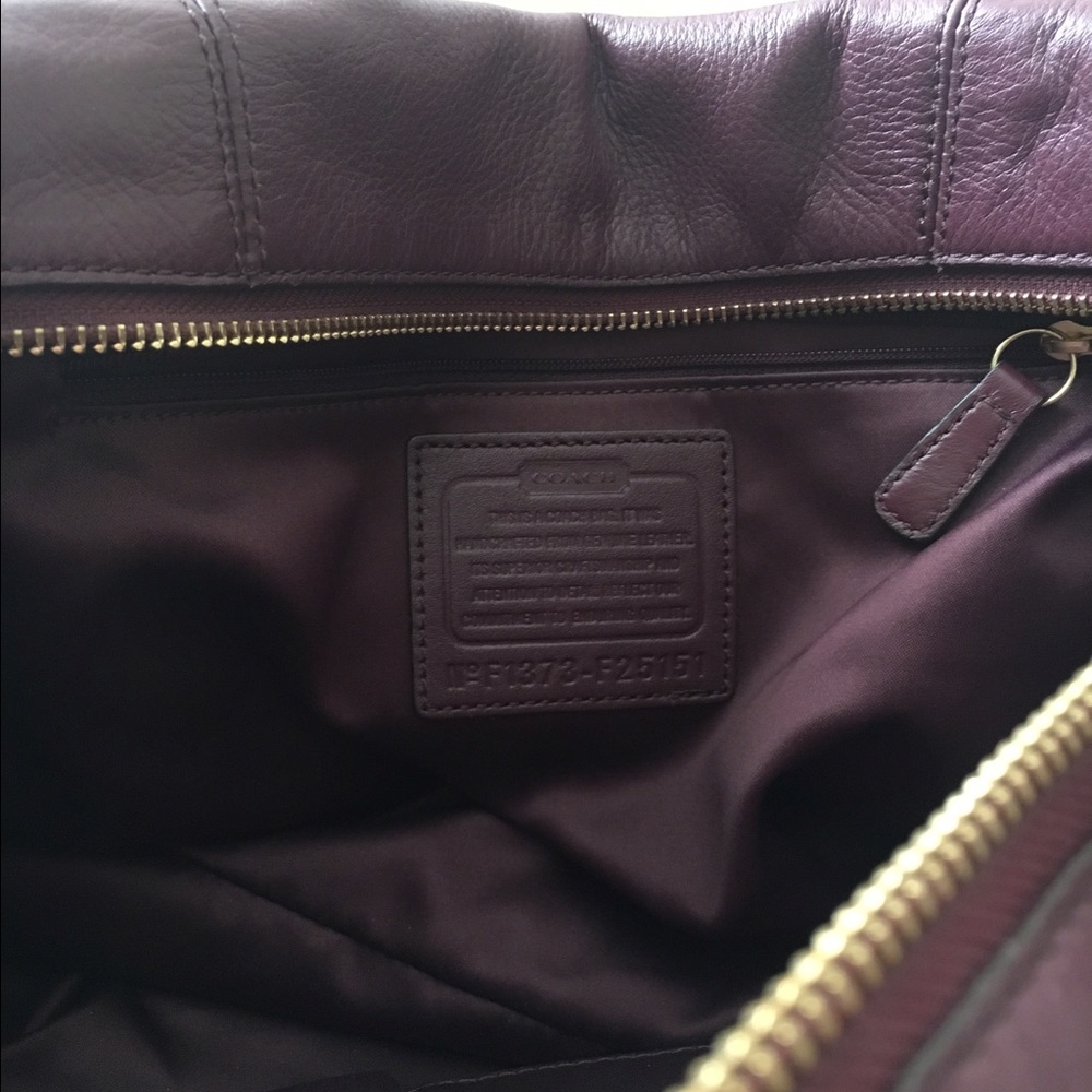 Plum Coach Handbag - Picture 3 of 3
