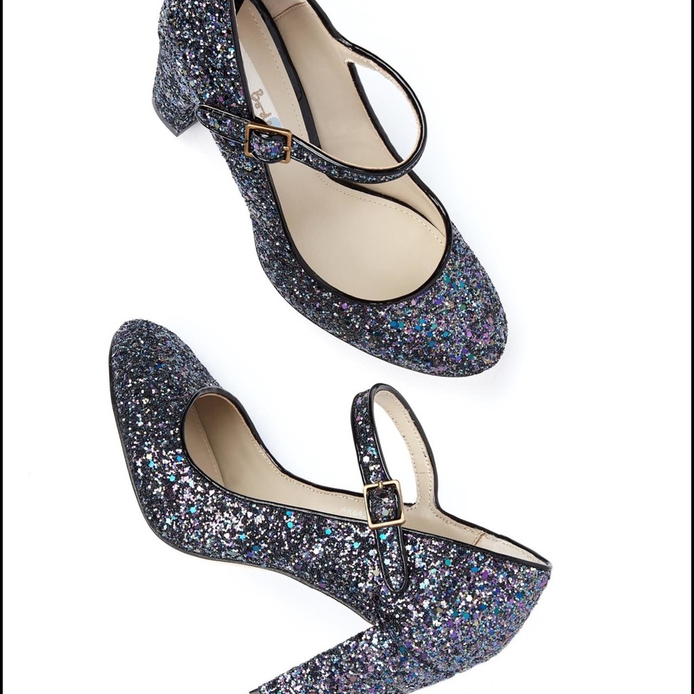 NIB Boden Glitter Mary Jane heels 39.5