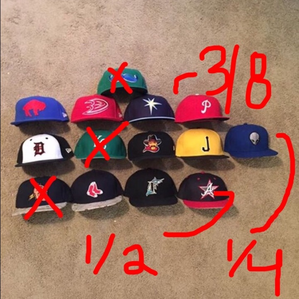 MLB, MiLB, NHL, NFL New Era Hats 7 1/4-71/2